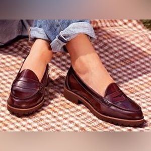 NWOT Sperry Top-Sider Women’s Windsor Penny Loafer 7.5 Leather Brown Burgundy
